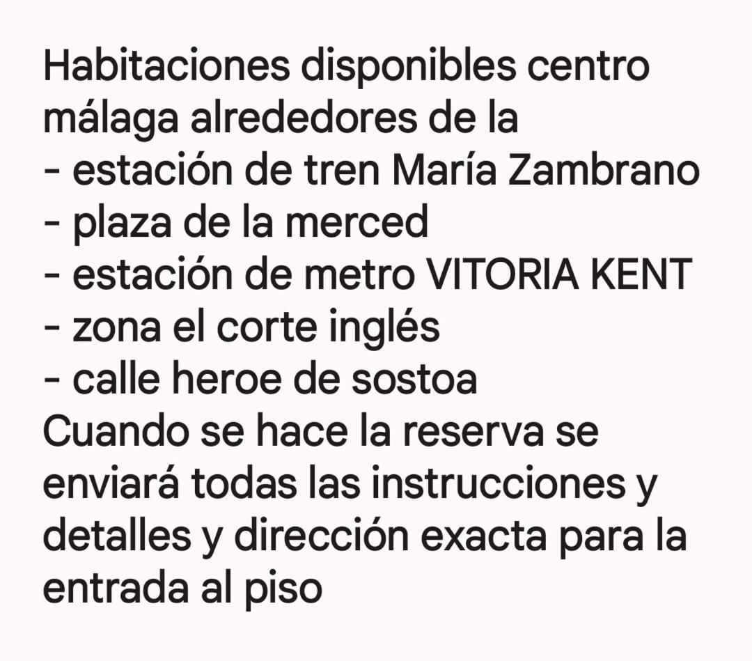 Habitaciones Privada Preciosa Grande Centro Malaga Tambien Cerca De La Playa Wi-Fi Exteriör bild